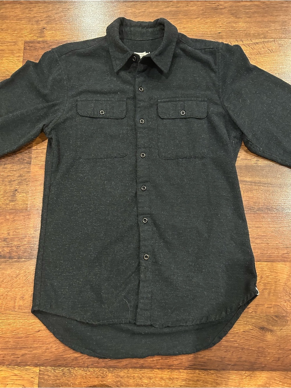 Bridge & Burn Mens Small Gray Flannel Shirt 100% Cotton PNW Button Down